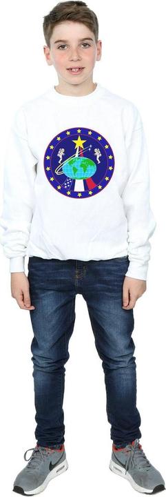 Actual product image Nasa Boys Classic Globe Astronauts Sweatshirt (140, 146)
