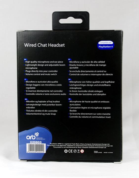 Actual product image ORB Playstation 4 - Wired Chat Headset () (Cable)