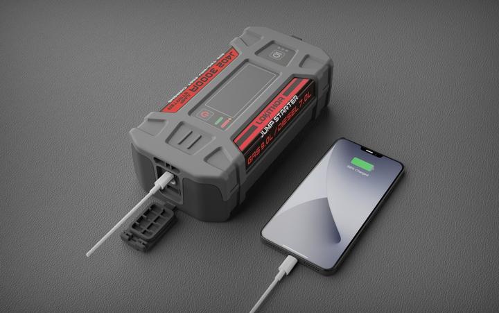 Image du produit Lokithor j402 Démarreur 3000A avec powerbank et LED (3000 A, 24000 mAh)