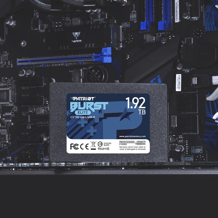 Actual product image Patriot Burst Elite - Solid State Disk - 1.92 TB - internal - 2.5" (6.4 cm) (1920 GB, 2.5")