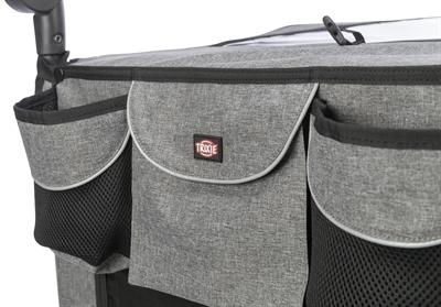 Actual product image Trixie Bicycle trailer L, 80×103×98/147 cm, grey/sage (Dog, Reflectors, Can be opened completely)