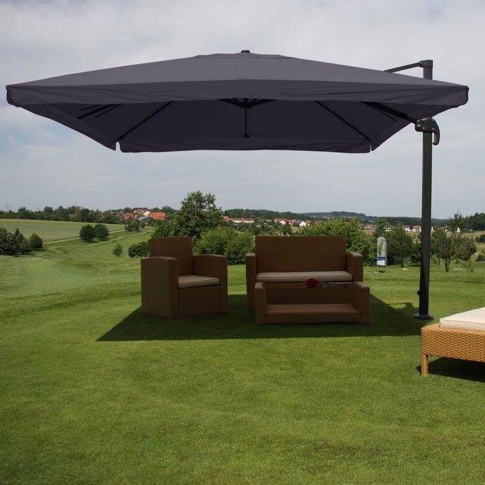Actual product image Mendler Gastronomy traffic light umbrella HWC-A96, 3x4m (Ø5m) Polyester Alu/Steel, Flap, anthracite without (3 m)