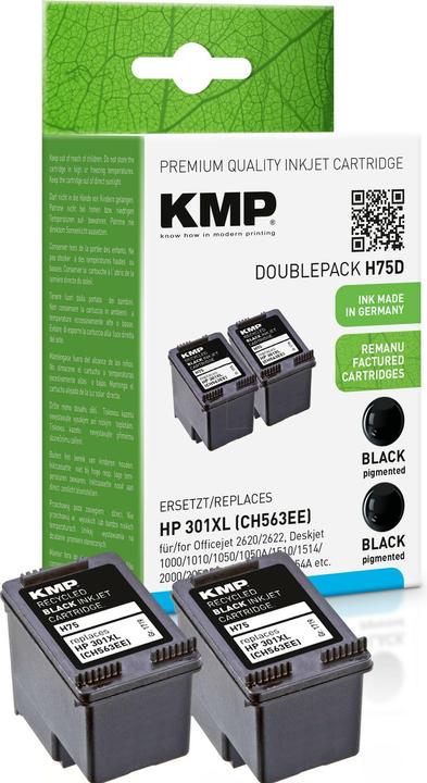 Produktbild KMP Tinte npatronen Doppelpack H75D 2 x Schwarz (BK)