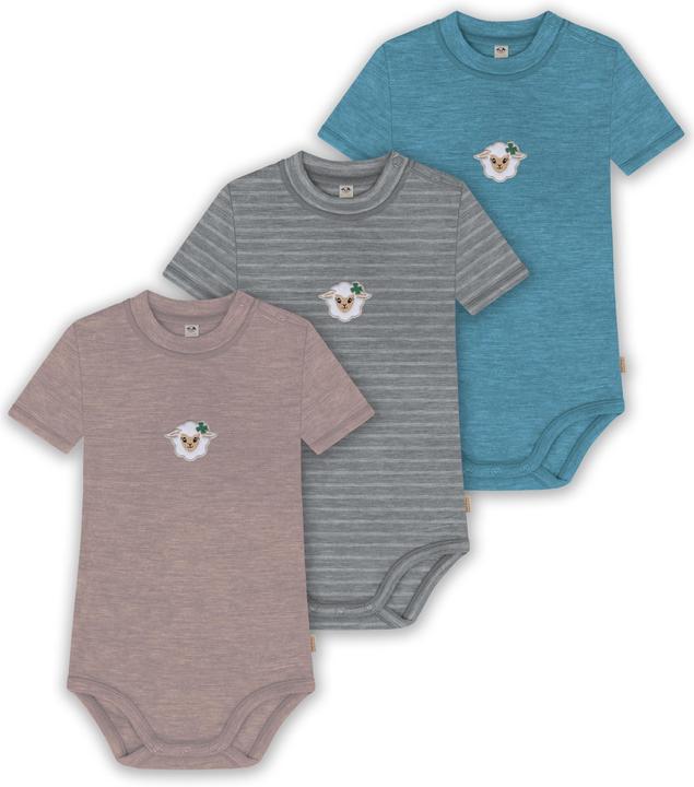 Normani 3er Set Baby Merino Kurzarmbody „Tihoi" - 9323
