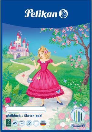 Actual product image Pelikan Colouring pad C5 assorted (A5, Plain)