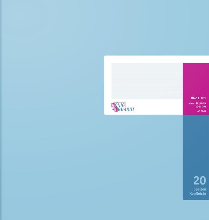 Actual product image König & Ebhardt Column book 277 x 255 mm with 20 columns (80 g/m², 40 x)