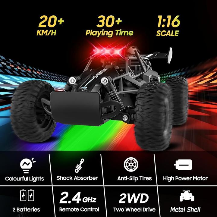 Actual product image Cbx Remote-controlled car with alloy body and LED lights