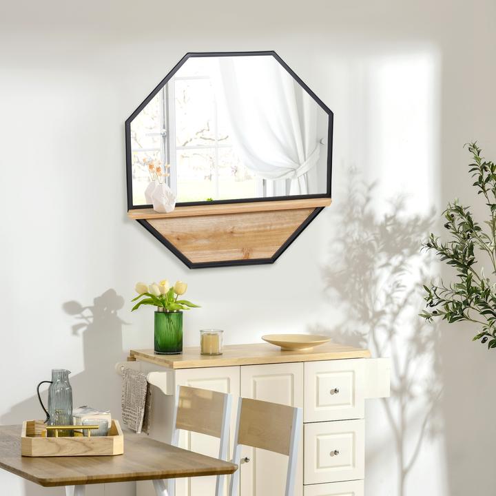 Actual product image Homcom Wall mirror with wooden frame