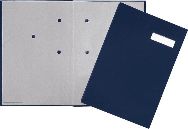 Produktbild Pagna Unterschriftenmappe Leinen mit 5 Fächer, Blau (A4, 1 x)