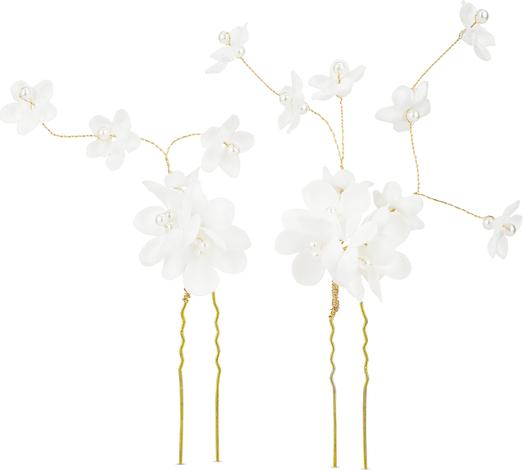 Immagine prodotto Trisa Celebride Set di 2 forcine assortite con fiori bianchi e perle