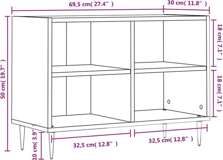 Actual product image VidaXL Kevin (69.5 x 30 x 50 cm)