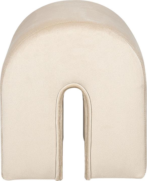 Image du produit Beliani Pouf tissu velours beige 35 x 42 x 42 cm MODOC