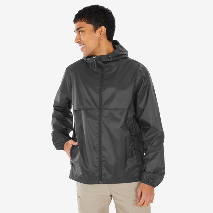 Immagine prodotto Quechua Giacca da pioggia da uomo Raincut Fullzip - nero (4XL)