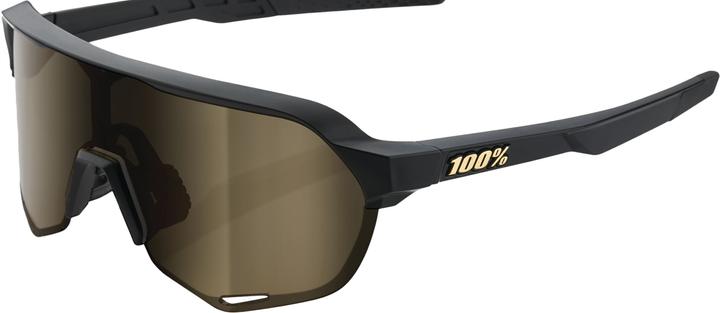 100% S2 Matte Black Soft Gold Mirror Lens (Schwarz matt, Gold)