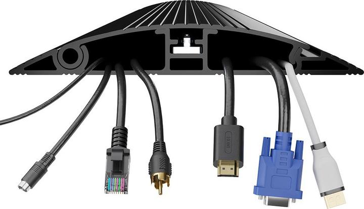 Actual product image Multibrackets Top shelf cable duct 139x1100, aluminium, black (Duct, 110 cm)