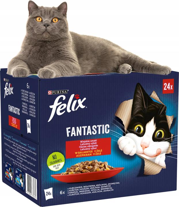 Image du produit Purina Felix Fantastique Arômes de Terroir en Gelée - Nourriture humide pour chats - 24x 85g (Senior, 24 pcs, 2040 g)