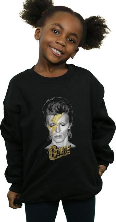 Produktbild David Bowie Aladdin Sane Gold Bolt Sweatshirt Mädchen (140, 146)