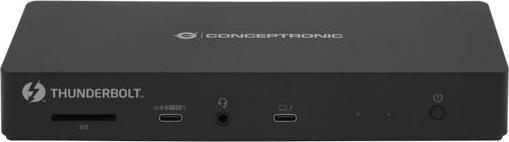 Actual product image Conceptronic Dock 13-in-1 USB-C->HDMI,2xUSB-A,USB-C,GbE 96W (USB-C, 13 Ports)