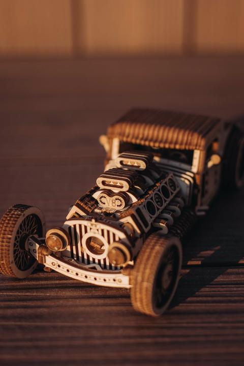Image du produit Wood Trick Hot Rod - Kit de construction en bois 3D