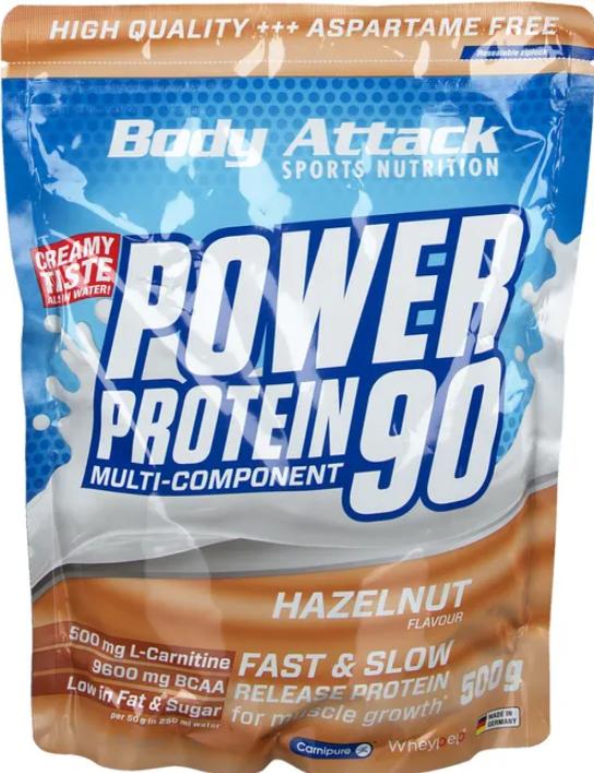 Actual product image Body Attack New Power Protein 90 (500g bag) (Hazelnut, 1 pcs., 500 g)