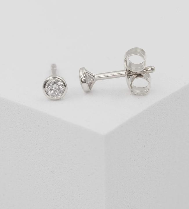 Produktbild Muau Ohrstecker Zargen-Fassung (Weissgold 750 0.16ct.2 H SI Brillanten à je 0.08ct.)