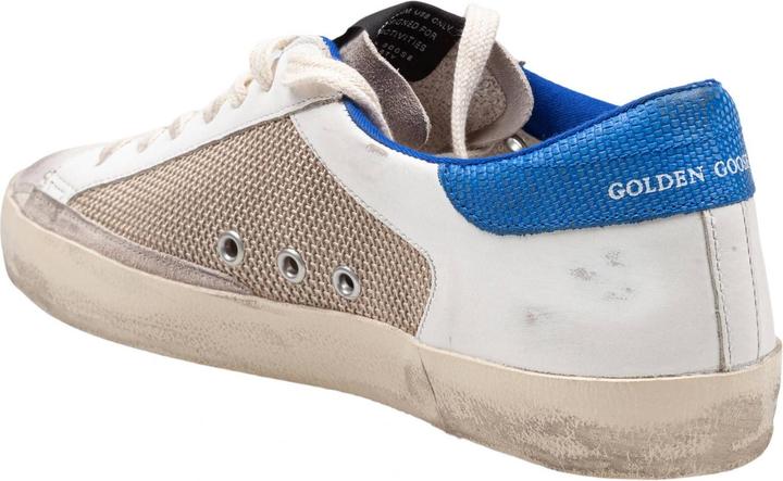 Produktbild Golden Goose super star in suede and fabric white and bluette color (45)