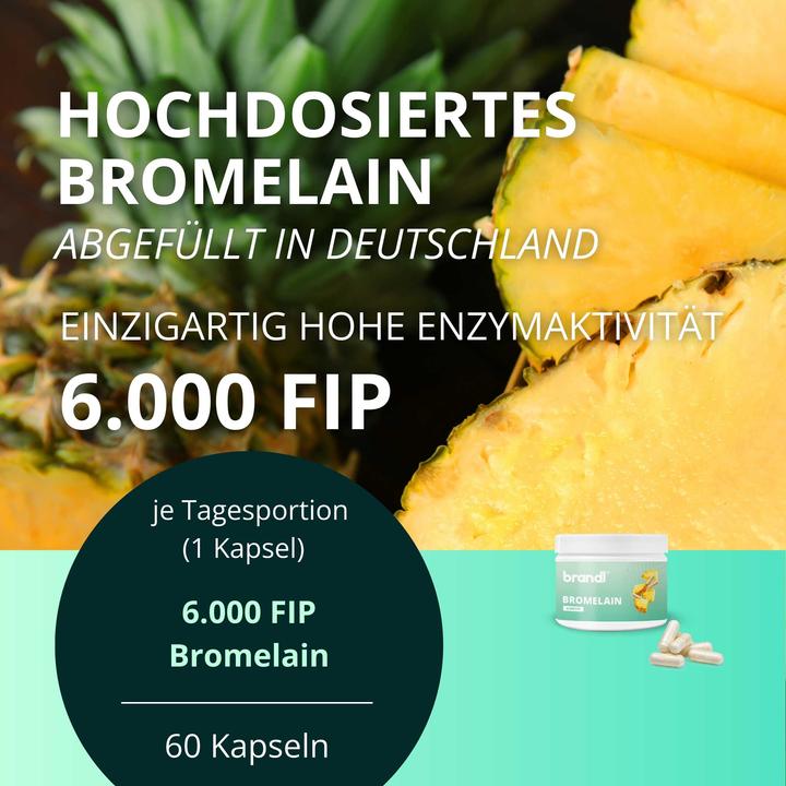 Produktbild Brandl-Nutrition Bromelain Vegan (60 Stück, Kapseln, 43.08 g)