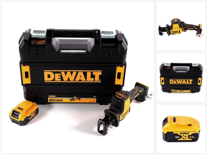 DeWalt DCS 369 NT Battery reciprocating saw 18 V + 1x battery 5.0 Ah + TSTAK - without charger