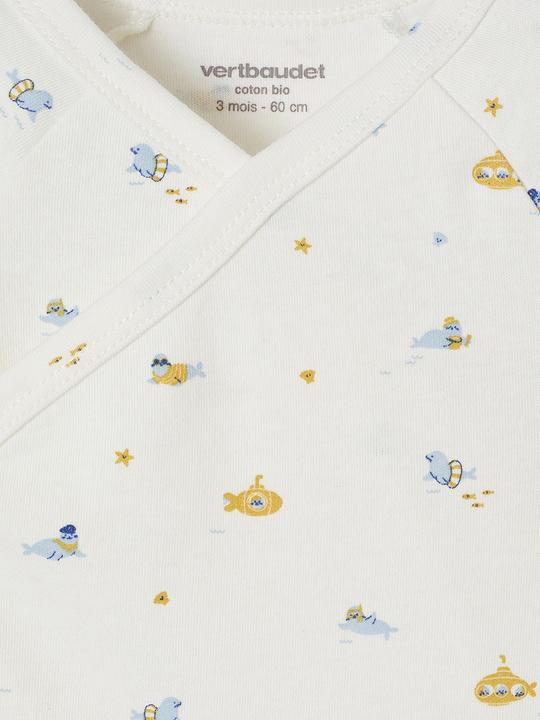 Image du produit Vertbaudet Bio-Kollektion: 5er-Pack Baby Kurzarm-Bodys in Wickelform (68)
