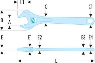 Actual product image Facom Adjustable wrench 101 (41 mm)