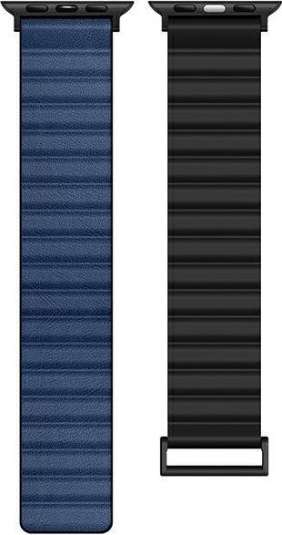 Produktbild Beline pasek Apple Watch Magnetic Pro 38/40/41mm czarno/niebieski black/blue box (Kunststoff, Silikon, ecological leather)