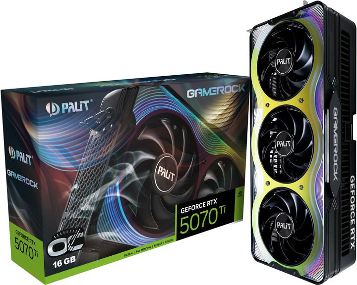 Actual product image XpertVision Palit RTX5070TI GameRock OC 16GB GDDR7 HDMI 3xDP (16 GB)