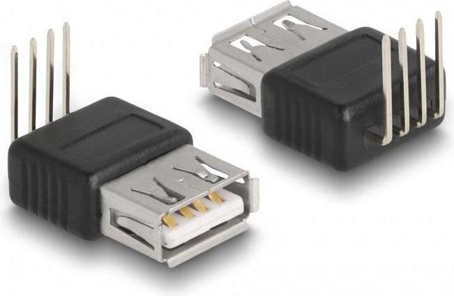 Produktbild Delock Adapter USB 2.0 Typ-A Buchse zu 4 Pin 90 gewinkelt (2.45 cm)