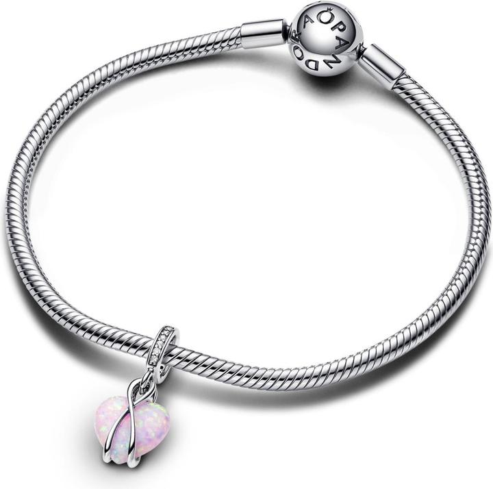 Actual product image Pandora Mama opalescent heart pendant (Zirconia, Sterling silver, Synthetic Opal)