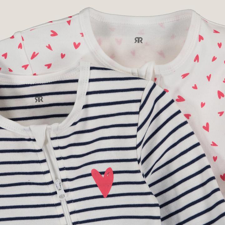 Actual product image La Redoute Collections Cotton 2-Pack Printed Onesie (45)