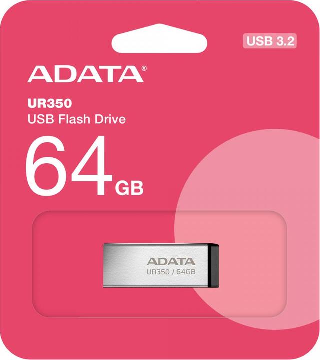 Produktbild Adata Pendrive UR350 USB3.2 Gen1 Metal black (64 GB, USB-A)
