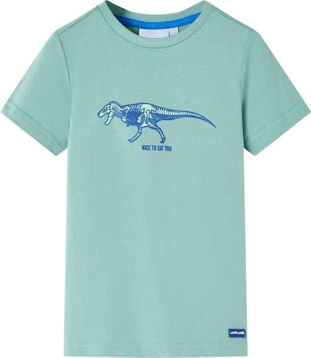 VidaXL Kinder-T-Shirt Helles Khaki 128,Material: 100 (128)