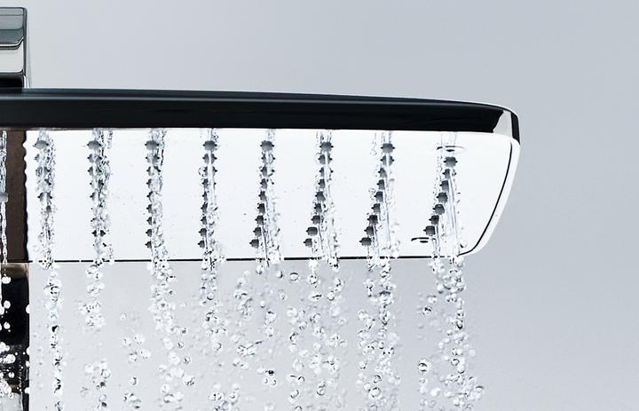 Produktbild hansgrohe Raindance Select E 360 1jet Showerpipe Wanne chrom : Farbe - Weiss/Chrom