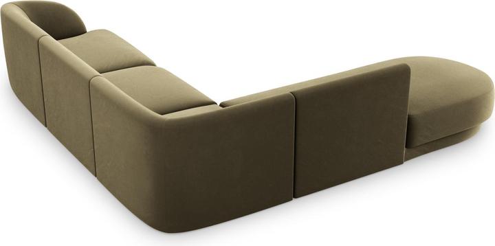 Image du produit Micadoni Bouclé Canapé D'Angle Gauche, "Miley", 6 Places, 255x248x70Fabriqué en Europe (Canapé d'angle)