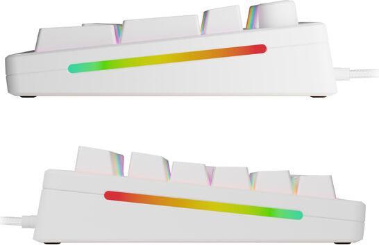 Actual product image Glorious GMMK 3 HE 100 % Custom Gaming Keyboard - Pre-Built, ISO (DE), Fox HE Switches, white (DE, Cable)