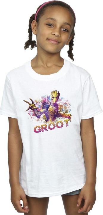 Image du produit - T-shirt GUARDIANS OF THE GALAXY ABSTRACT GROOT - Fille (116)