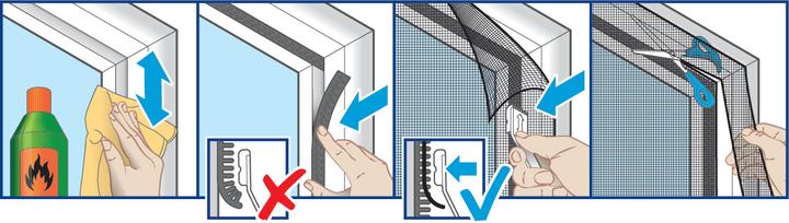 Actual product image tesa Pollen protection grille, for allergy sufferers, can be closed incl. self-adhesive Velcro tape (130 x 150 cm)