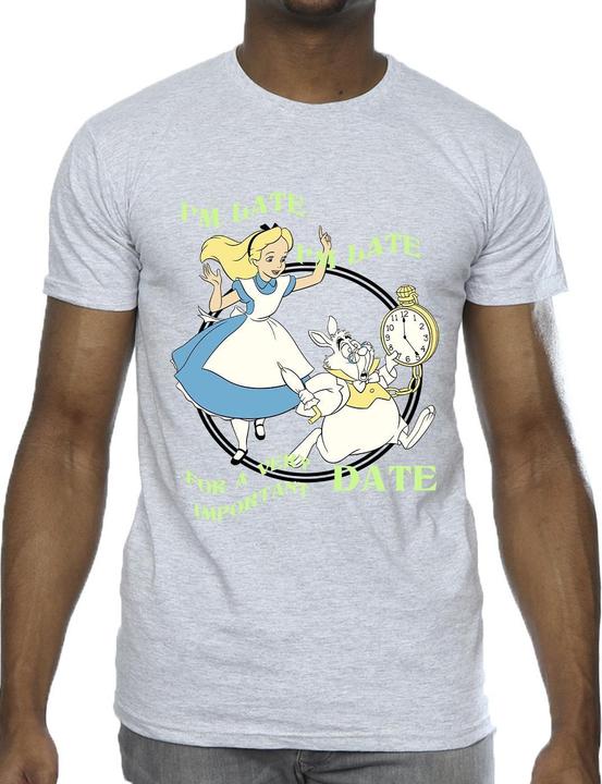 Immagine prodotto Disney Maglietta Uomo Alice In Wonderland I'm Late (XL)