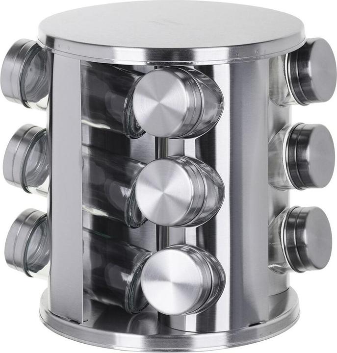 Image du produit Maestro Joseph Joseph SpiceStore Récipient rond Noir Transparent 10 pièces (Herbes aromatiques)