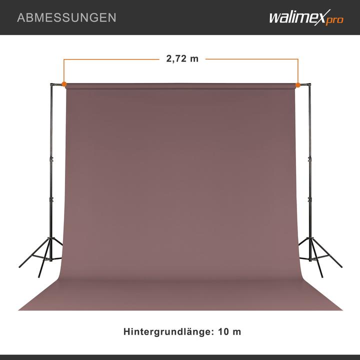 Produktbild Walimex pro Hintergrundkarton 2,72x10m, deep mauve (272 cm, 1000 cm)