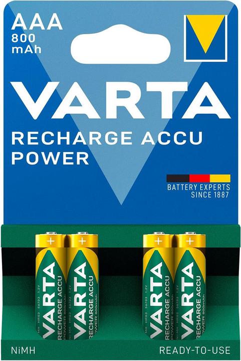 Varta Recharge Accu Power (4 Stk., AAA, 800 mAh)