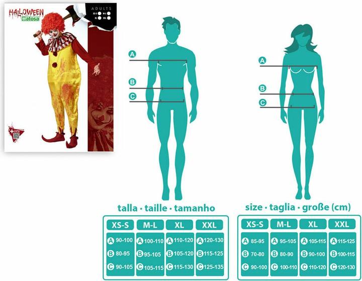 Produktbild Carnival Toys Verkleidung Clown Halloween (M/L)