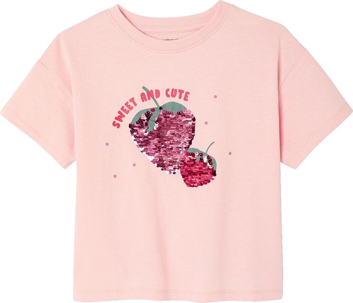 Produktbild Vertbaudet Mädchen T-Shirt mit Paillettenmotiv und Recycling-Baumwolle (92)