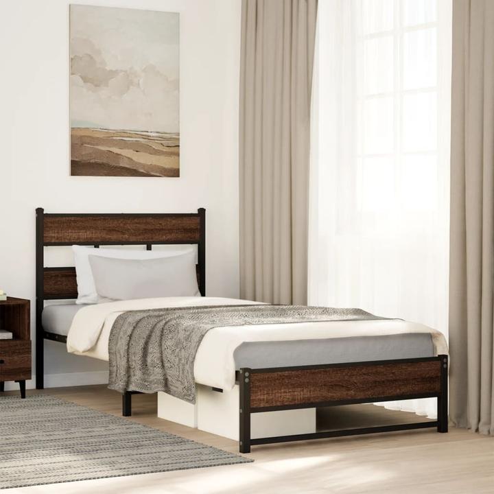 Immagine prodotto VidaXL Letto in metallo Rete a doghe letto singolo Struttura letto senza materasso 107x203cm (107 x 203 cm)