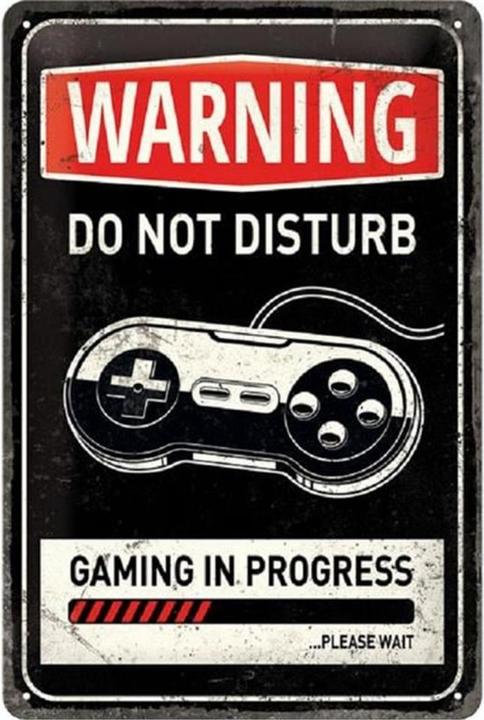 Actual product image Nostalgic-Art Merchandising Gaming in Progress sign 20 x 30 cm, metal (20 x 30 cm)